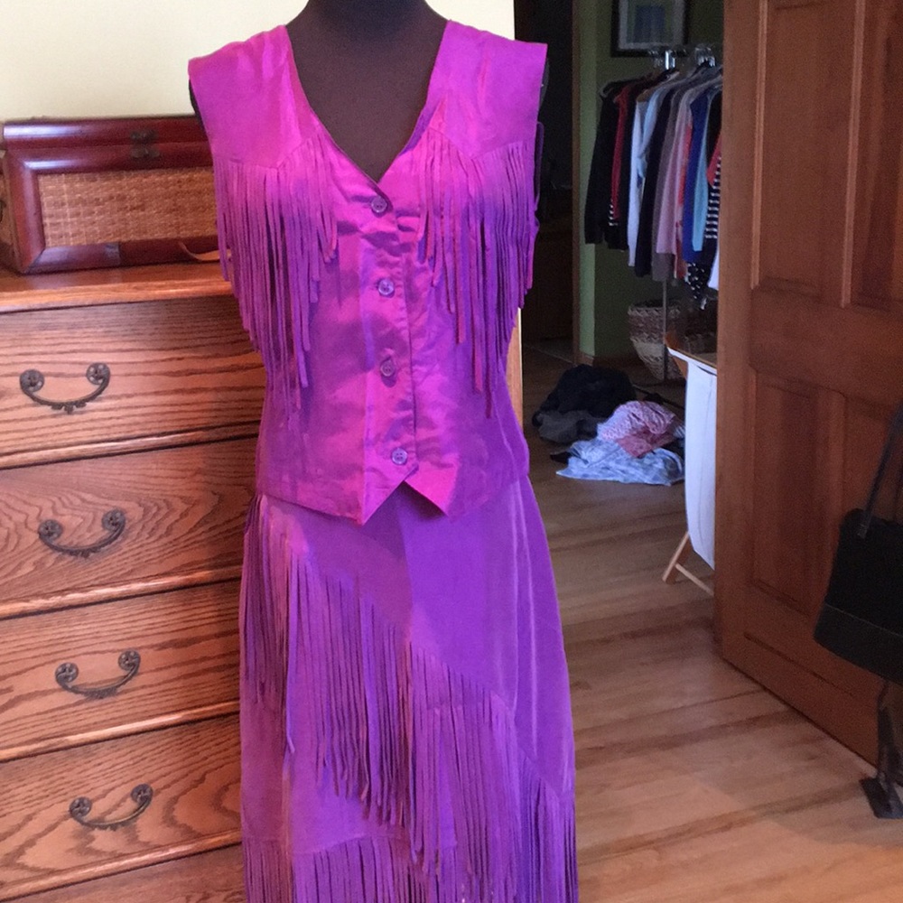 Silk vest and skirt
